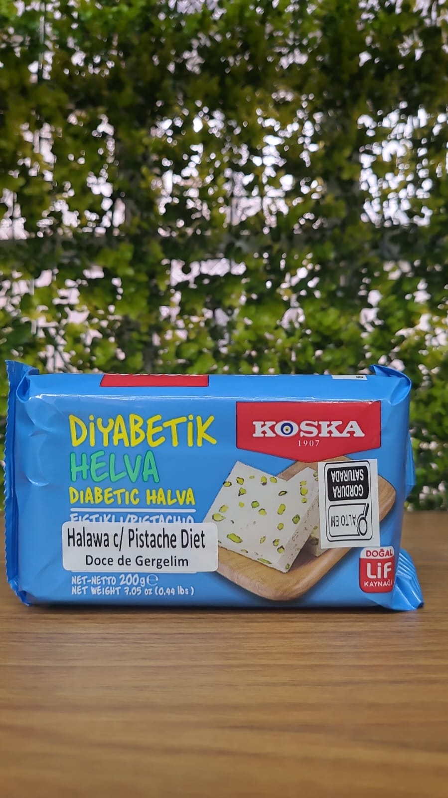 Halawa Doce de Gergelim Koska com Pistache SEM AÇUCAR