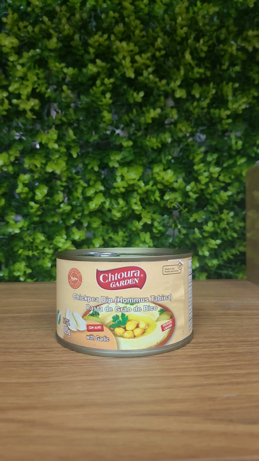 Húmus pasta de grão de bico com alho